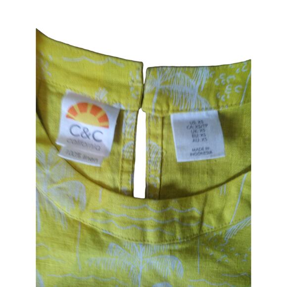 C&C California Yellow Halter Dress US Size XS - Picture 4 of 5